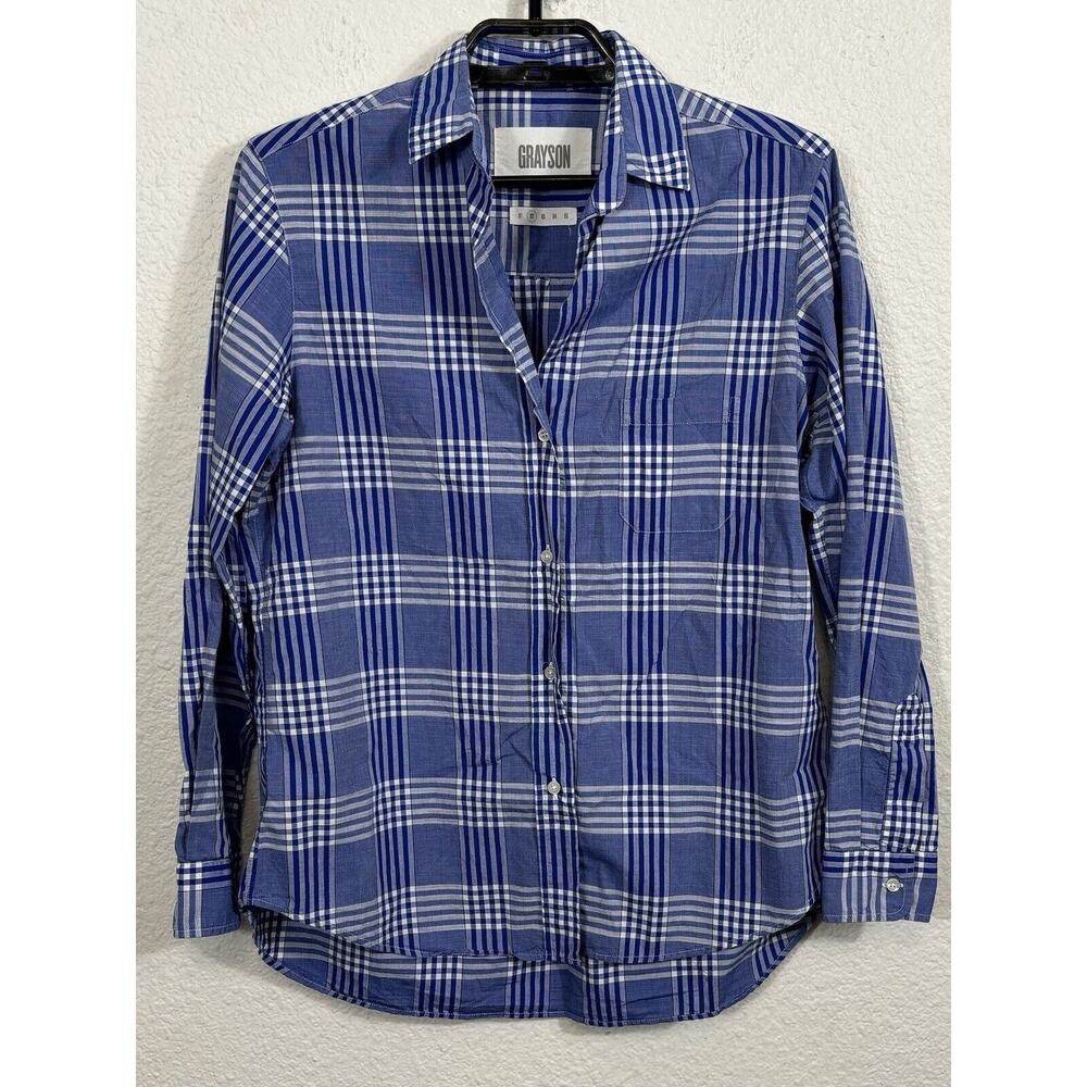 Grayson by‎ Frank & Eileen Top Shirt The Hero Plaid Size 02 Long Sleeve Cotton